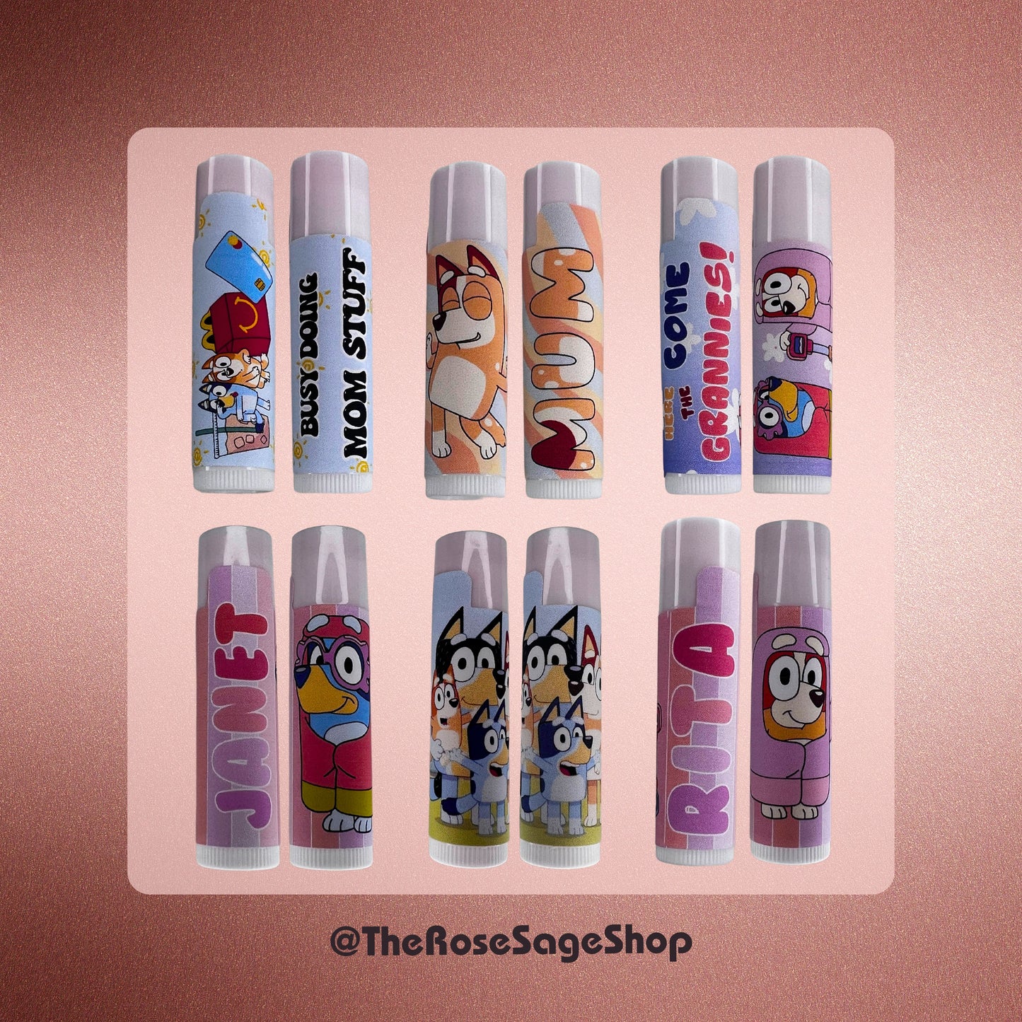 Bluey Lip Balms